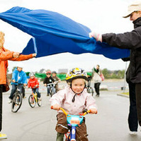 Children cycling in Denmark