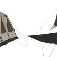 空気を入れるだけで組み立てられるテント＆タープ「グランベーシック エアマジック」発売 画像