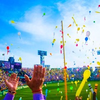 坂本花織と三原舞依、地元の甲子園で始球式