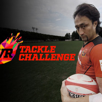 大野均のタックルをVR化！「VR TACKLE CHALLENGE！」を羽田空港が導入