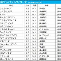 【阪神JF／前売りオッズ】上位5頭は拮抗　C.デムーロ騎乗のナミュールが重賞ウイナーを押しのけて1人気