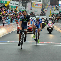 　ジロ・デ・イタリアは5月19日、ケラスコ～チェルビニア間の206kmで第14ステージを行い、モビスターのアンドレイ・アマドール（25＝コスタリカ）が3人によるスプリント勝負を制して優勝した。