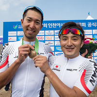 アジア競技大会男子マウンテンバイクの山本幸平