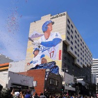 【MLB】ロスに大谷翔平と富士山のコラボ壁画が登場、作品名は「L.A.ライジング」　リトルトーキョーの活性化に一役買う