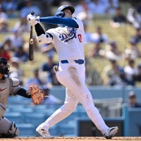 【MLB】大谷翔平の46号ポール際“スレスレ”弾道とグングン伸びる着弾点に驚愕　実際の映像と軌道グラフィック