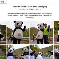 Facebookページにさまざまなパンダたちが登場している