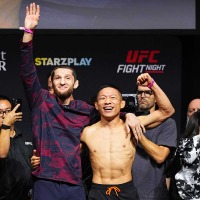 【UFC】堀口恭司、フェースオフで破顔した理由とは？　計量後は“勝負飯”焼肉でリカバリーも万全か「やったります」