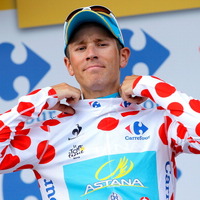 2012年ツール・ド・フランスで山岳賞ジャージを着たフレデリック・ケシアコフ