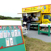 宮古島の公園などには通年でかき氷を売る店も見つけた