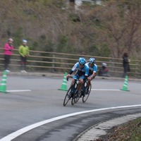 ゴール直前、秋丸と木村（サイクルフェスタin桜島2015）