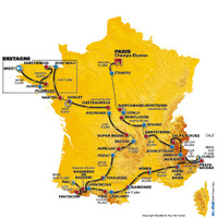 　08年7月5日に開幕する第95回ツール・ド・フランスのコースが発表された。ルートは07年と逆の左回りで、前半にピレネー山脈、後半にアルプス山脈が待ち構える。休日2日を含む23日間の総距離は約3,500km。勝負どころとなる山岳ステージは6区間。最大の難所はアルプスの