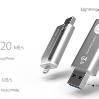 LightningとUSB3.0に直接接続できるiOS用外部ストレージ「 iKlips」…台湾発