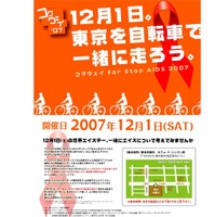 　12月1日（土）は、「世界エイズデー」。日本は、先進国の中では唯一HIV感染者が増加している国。1日に3人が新たに感染しているという。

　そこで、アフリカを自転車で縦断した山崎美緒さん、マラウィでHIV啓発ソングがベストセラーになった山田耕平さんが提唱してサ