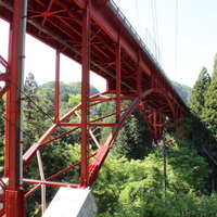 下山後～下小川駅へ向かう途中。大きな橋の下を歩く。橋を下から見上げるのも、また一興。