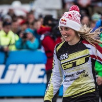 2015年UCI MTBワールドカップ・ダウンヒル第2戦イギリス・フォートワース女子、レイチェル・アサートン（GTレーシング）が優勝