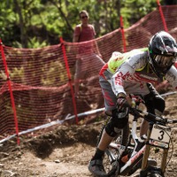 2015年UCI MTBワールドカップ・ダウンヒル第3戦オーストリア・レオガング男子、グレッグ・ミナー