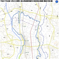 鬼怒川の堤防決壊、国土地理院が浸水地域の地図を公開 画像