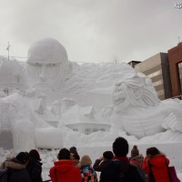 五郎丸歩も雪像に…さっぽろ雪まつり 画像