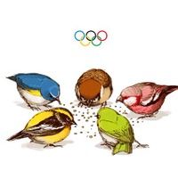 トリノオリンピックならぬ『鳥のオリンピック』のエンブレムがかわいい件 画像