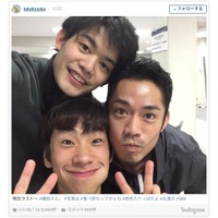 高橋大輔&小塚崇彦&織田信成のスリーショット…「織田さん写真は食べ終わってからね」 画像