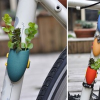 植物を自転車につけて持ち運び！…ウェアラブルプランターが可愛い 画像