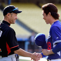 イチロー、前田健太が初対面で握手…28日に対決の可能性 画像