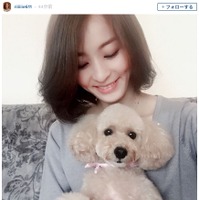 田中理恵、愛犬との2ショット「トリミングしてもらって美人さん」 画像