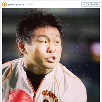 巨人、キャッチボール中の田口麗斗を公開「#いい汗かいてます」 画像