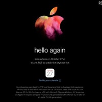 Apple、スペシャルイベント「hello again」を10月27日に開催 画像