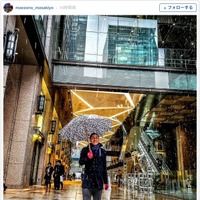前園真聖、初雪に渋く佇む…ファン「滑って転ばないように!」 画像