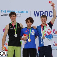ワールドゲームズ、ボルダリングの緒方良行が日本人金メダル第1号に 画像