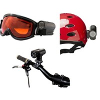 ヘルメットやハンドルに装着できる超小型ビデオカメラ 画像