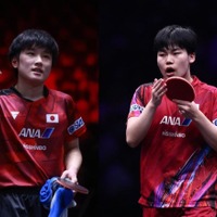 張本智和、松島輝空との注目マッチアップが実現　2024年は1勝1敗の両者、現エースと次世代背負うサウスポーが激突【WTTチャンピオンズマカオ】 画像