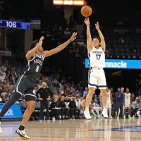 【NBA】河村勇輝、2試合目出場のネッツ戦前に実現した“日中交流”　2Way契約結んだ21歳新星、無得点もアジア選手の躍進に注目 画像