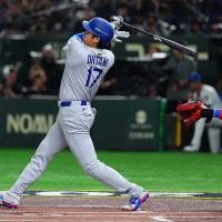 【MLB】大谷翔平、劣勢から強烈“173キロ”今季初安打 同点打呼び込み逆転のホームイン 画像
