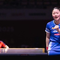 張本美和、金琴英とのフルゲーム激闘制しリベンジ成功 北朝鮮の難敵退け4回戦へ、シンガポール勢と激突【世界卓球2025】 画像