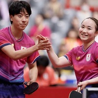 篠塚大登・伊藤美誠がスピード決着で3回戦へ　松島輝空・張本美和は北朝鮮ペアとの“激戦”に粘り勝ち【アジア大会2026卓球混合ダブルス】 画像