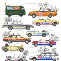 アデレードで往年の自転車シーンを描いたアートペーパーが販売されている 画像