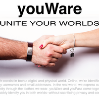 身につけるQRコードで連絡先をシェア「youWare」ニューヨーク 画像
