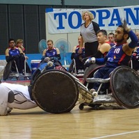 車いすのラグビー「ウィルチェアラグビー」2日目、日本が英国を破り予選全勝 画像