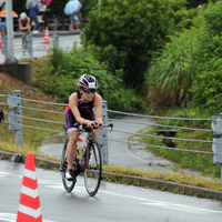 ちゃりん娘のリーダー、Ayuがレイクハマナトライアスロンで女子総合優勝 画像