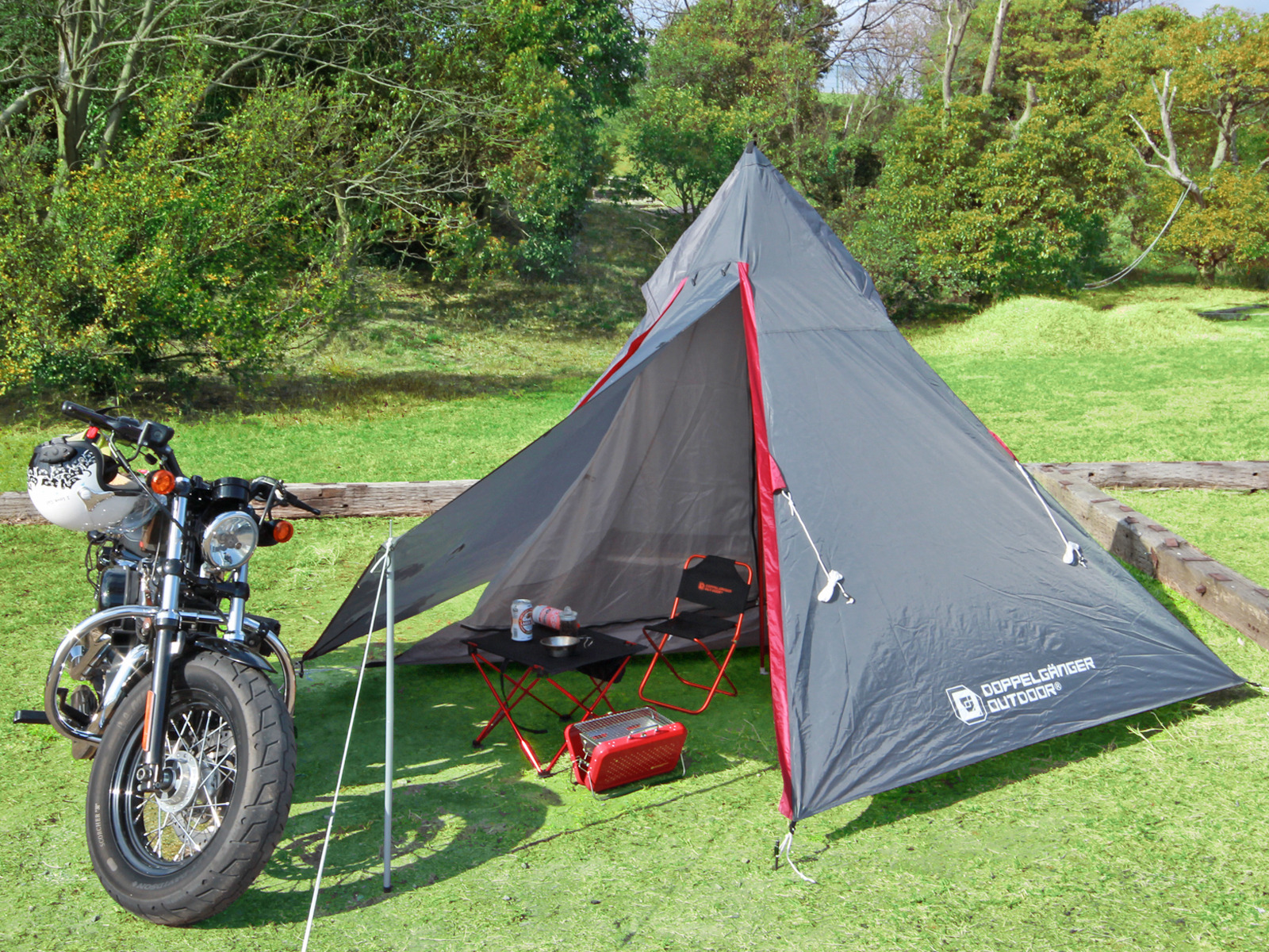 ま*ー様 美品　RIDER'S ONE POLE TENT ライダーズワンポール ライダーズワンポールテント（グレー） T1-442 - DOD