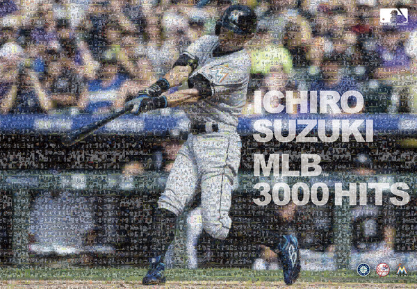 イチローのMLB3000本安打達成記念ジグソーパズル…写真4000枚を使用 