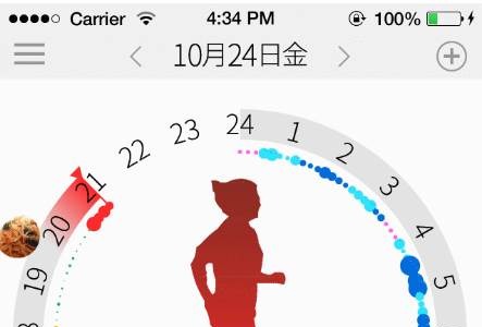 歩数や睡眠などの生活リズムを記録するiPhoneアプリ「ライフイット」 画像