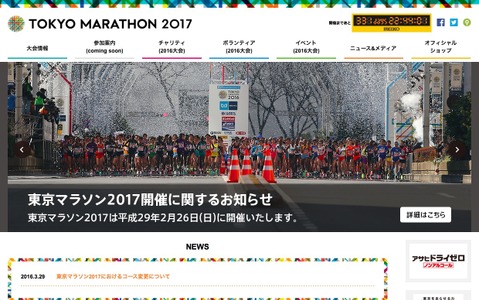 東京マラソン2017、高速化を目指してコース変更へ 画像