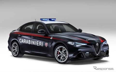 イタリア警察、アルファロメオ ジュリア 510馬力ターボ仕様を配備 画像