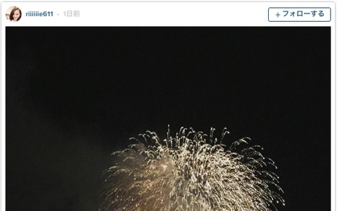 田中理恵、夏は苦手でも花火は好き「また、花火見たいなぁ～」 画像