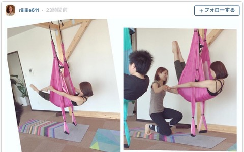 元体操・田中理恵、シルクサスペンションに挑戦「ずっとずっと柔らかくいたい」 画像