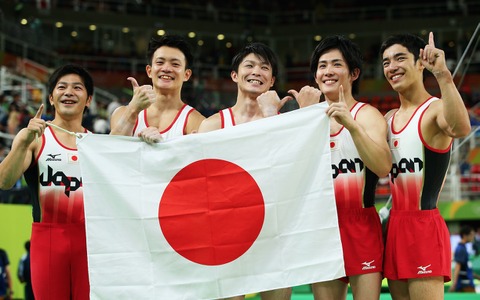【リオ2016】体操男子・日本が金メダル獲得！…白井健三「夢みたい」 画像