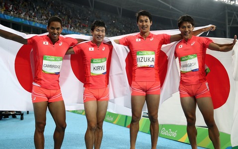 【リオ2016】男子400メートルリレー、日本がアジア新記録で銀メダル 画像